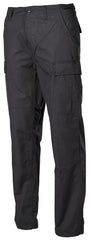 Pantaloni Tactici BDU US Negru MFH - Ripstop, Talie Ajustabilă