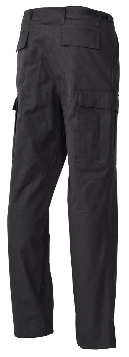 Pantaloni Tactici BDU US Negru MFH - Ripstop, Talie Ajustabilă
