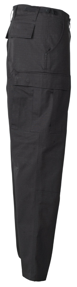 Pantaloni Tactici BDU US Negru MFH - Ripstop, Talie Ajustabilă