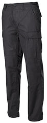 Pantaloni Tactici BDU US Negru MFH - Ripstop, Talie Ajustabilă