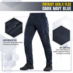 Pantaloni tactici M-Tac Patriot Gen II Flex - Dark Navy Blue