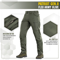 Pantaloni Tactici Patriot Gen II Flex M-Tac Oliv – Rip-Stop, 8 Buzunare - poza 7