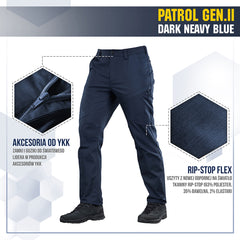 Pantaloni Tactici Patrol Gen II Flex M-Tac - Dark Navy Blue
