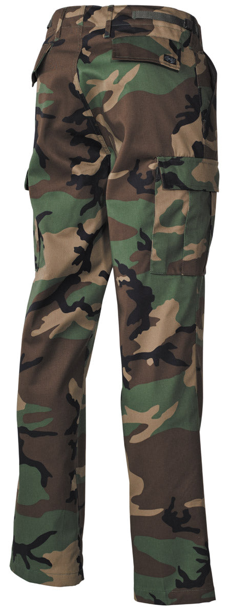 Pantaloni Tactici US BDU Woodland MFH - Talie Ajustabilă, 6 Buzunare