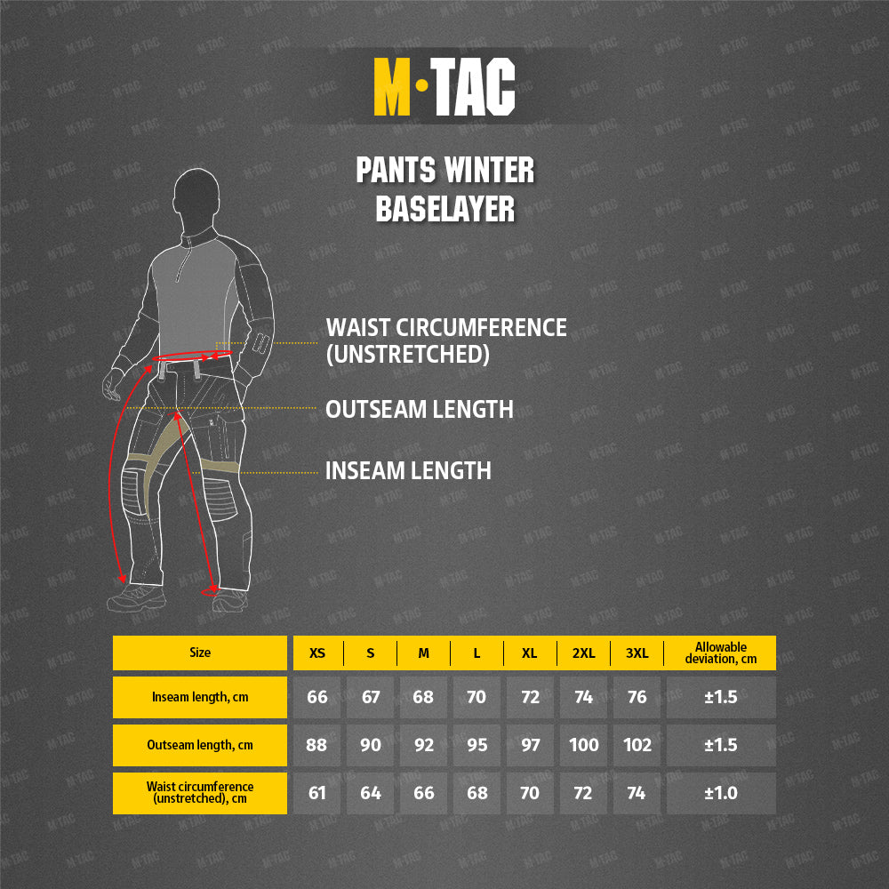 Pantaloni Termici 3/4 Baselayer Iarnă M-Tac - Negru, Performanță Pontetorto®