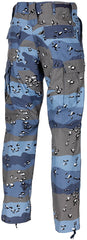 Pantaloni US BDU Camo Chocolate Chip Blue - Rip Stop, Genunchi Întăriți