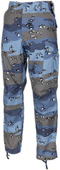 Pantaloni US BDU Camo Chocolate Chip Blue - Rip Stop, Genunchi Întăriți
