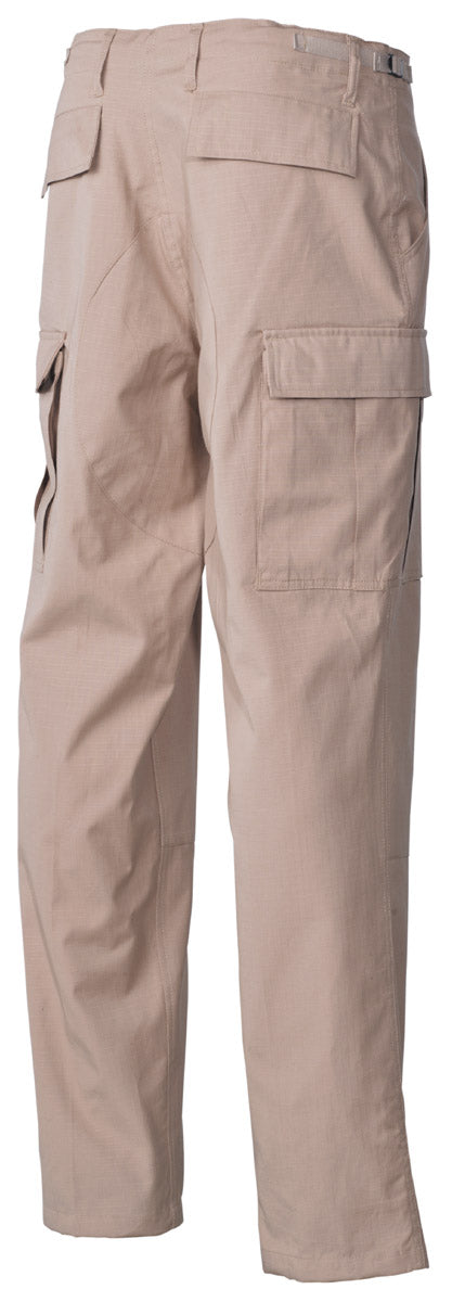 Pantaloni US BDU Khaki MFH - Ripstop, Talie Ajustabilă