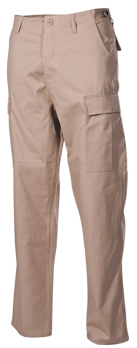 Pantaloni US BDU Khaki MFH - Ripstop, Talie Ajustabilă