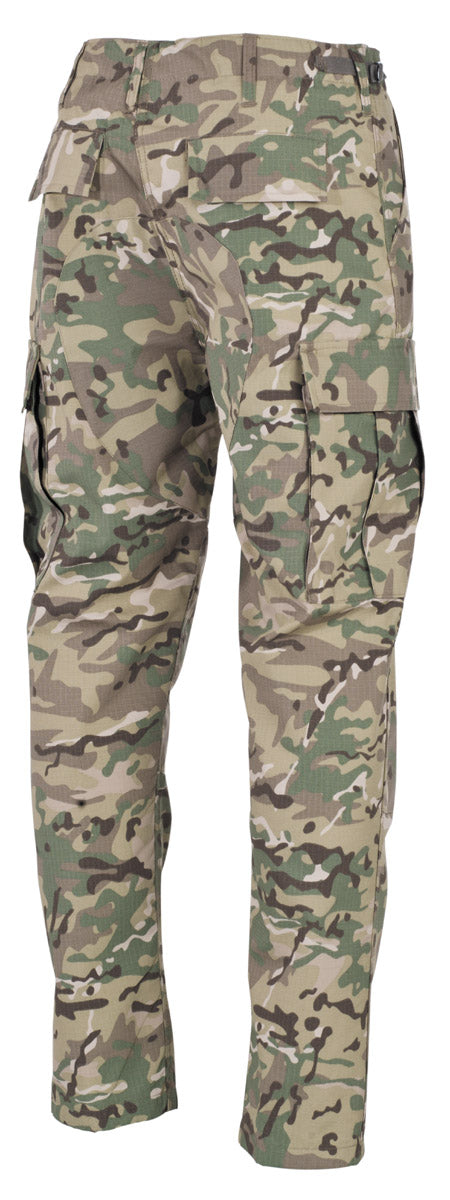 Pantaloni US BDU Rip Stop operation-camo MFH - Button Fly, Talie Ajustabilă