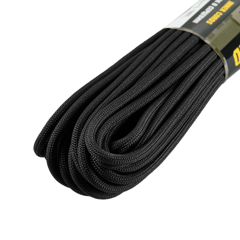 Paracord 550 M-Tac Mil-Spec 15m - Negru, Rezistență 270 kg