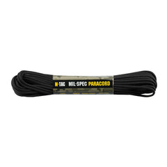 Paracord 550 M-Tac Mil-Spec 15m - Negru, Rezistență 270 kg