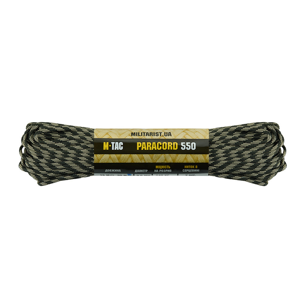 Paracord 550 Tip III M-Tac Sandblast Dark – 30 m, 7 Fire Interioare - poza 1