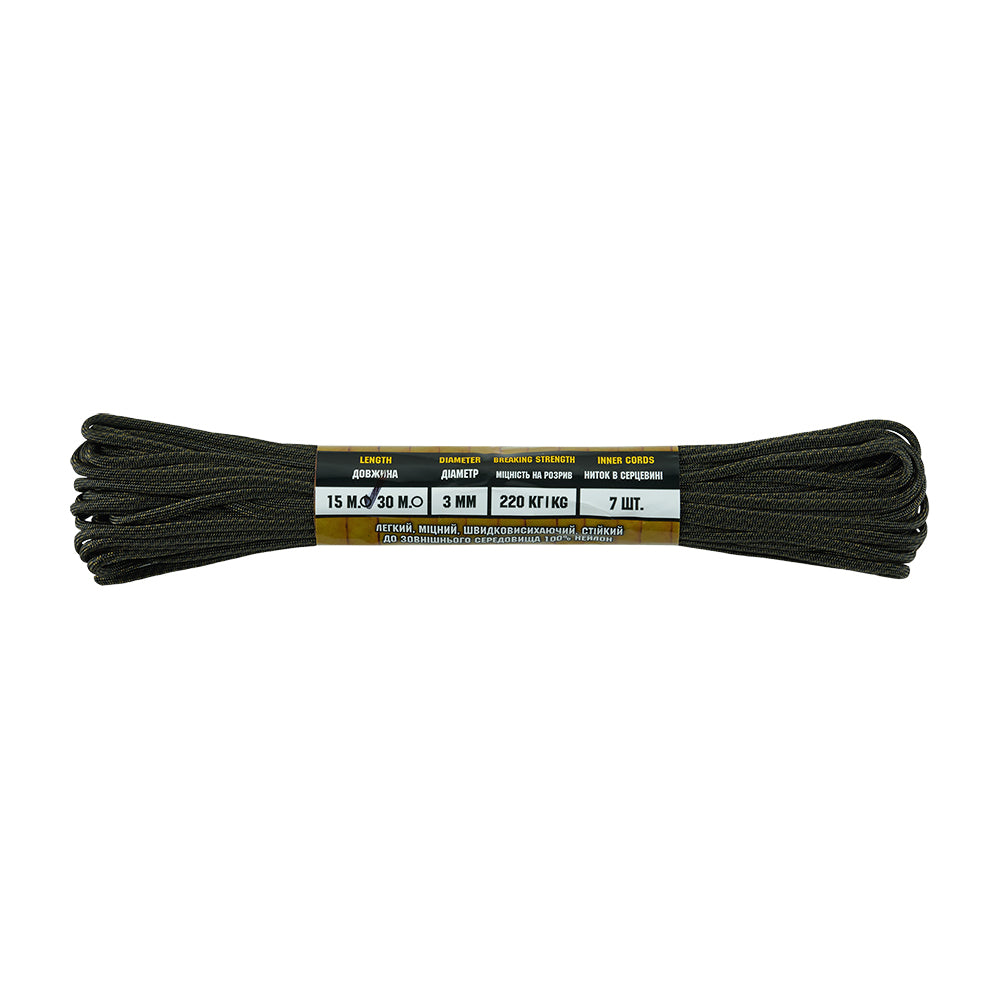 Paracord 475 M-Tac Negru/Oliv Stairs – 8 Fire Interioare, Polipropilenă - poza 3