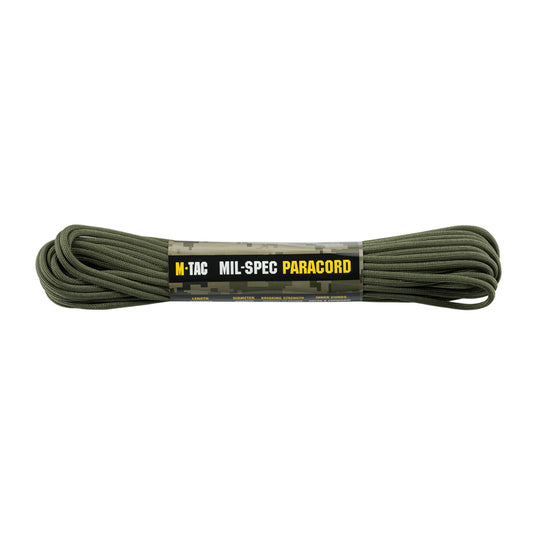 Paracord M-Tac 550 MIL-SPEC 15m - Ranger Green, Rezistență 270 kg