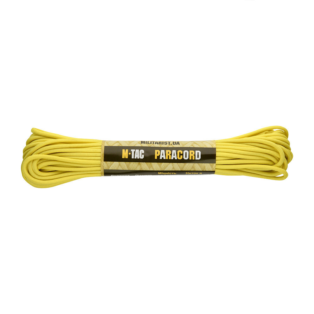 Paracord M-Tac 550 Tip III 15m - Galben, Rezistență 240kg