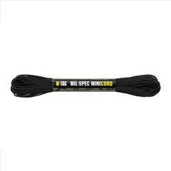 Paracord Minicord M-Tac Mil-Spec 15m - Negru, Rezistență 100kg