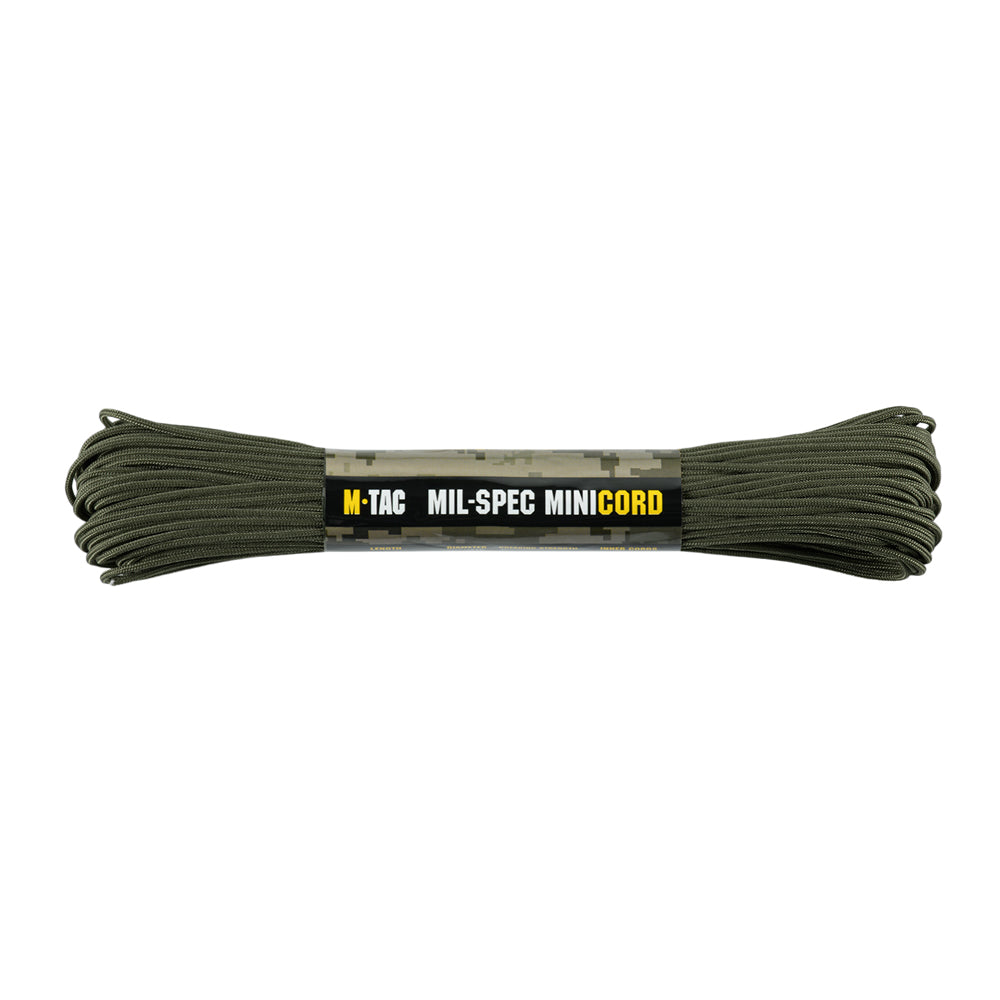 Paracord Minicord M-Tac Mil-Spec 30m - Ranger Green, Rezistență 100kg