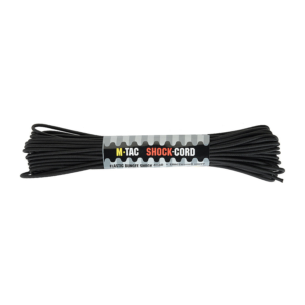 Paracord Shock-Cord M-Tac Negru 15m - Elastic și Rezistent