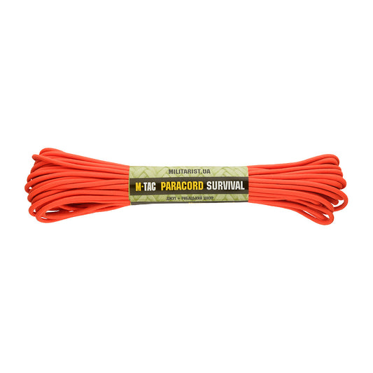 Paracord Survival M-Tac - Portocaliu cu Fir de Juta si Pescuit
