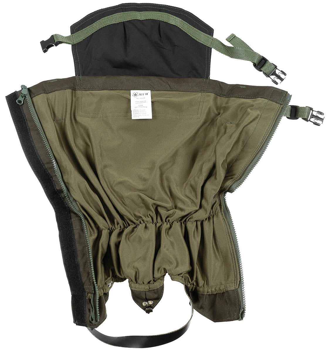 Parazapezi Overknee Oliv MFH - Extra Lungi, Fermoar Integral
