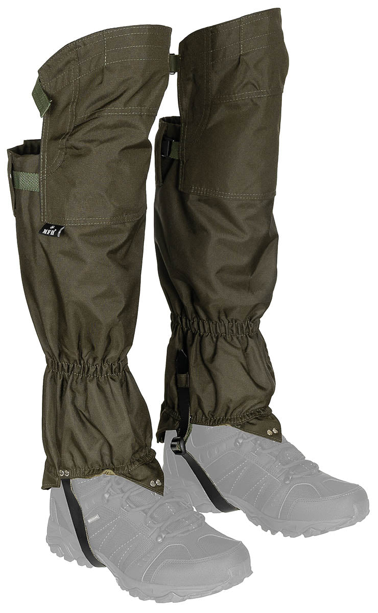 Parazapezi Overknee Oliv MFH - Extra Lungi, Fermoar Integral