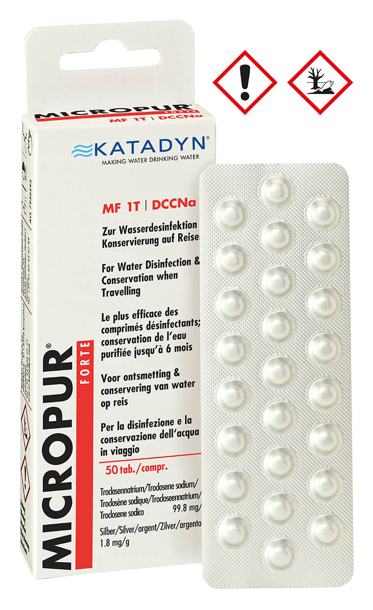 Pastile purificare apă Micropur Forte MF 1T Katadyn - 30 min, 08/2030
