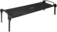 Pat de campanie Disc-O-Bed ONE L Negru - Sarcină max. 150 kg, Asamblare rapidă