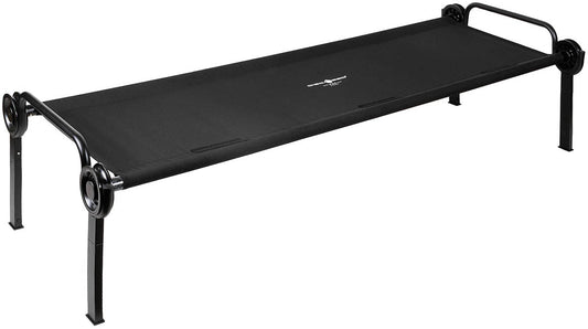 Pat de campanie Disc-O-Bed ONE L Negru - Sarcină max. 150 kg, Asamblare rapidă