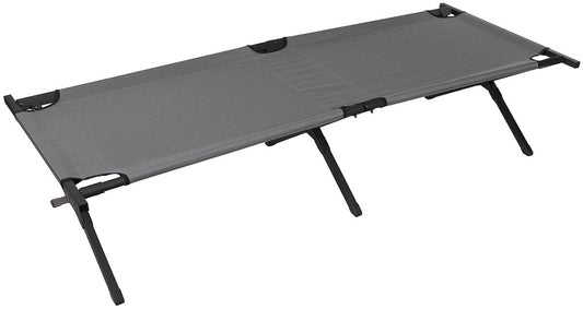 Pat de campanie pliabil Antracit - Sarcina max. 110 kg, Cadru metalic