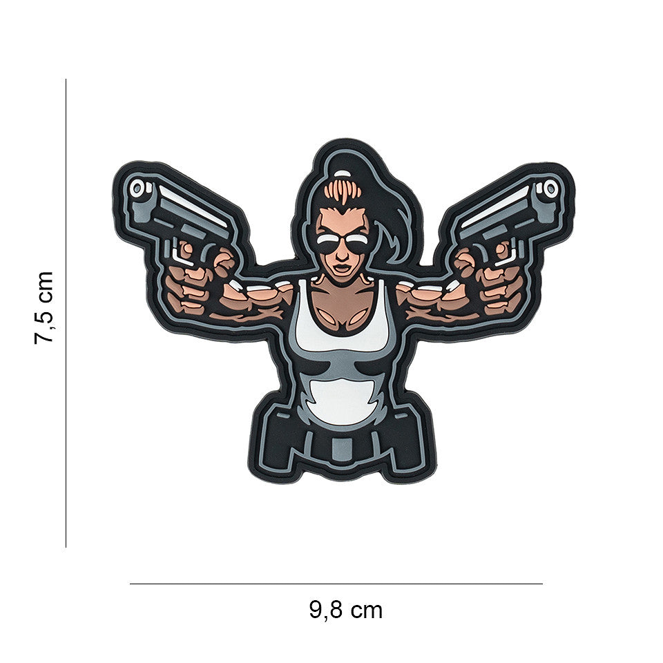 Patch 3D PVC Gun Girl #8010 - Exprimă-ți Atitudinea Tactica