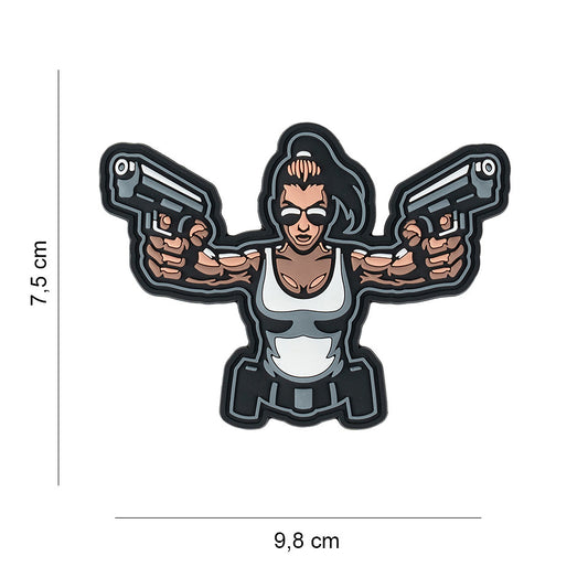 Patch 3D PVC Gun Girl #8010 - Exprimă-ți Atitudinea Tactica