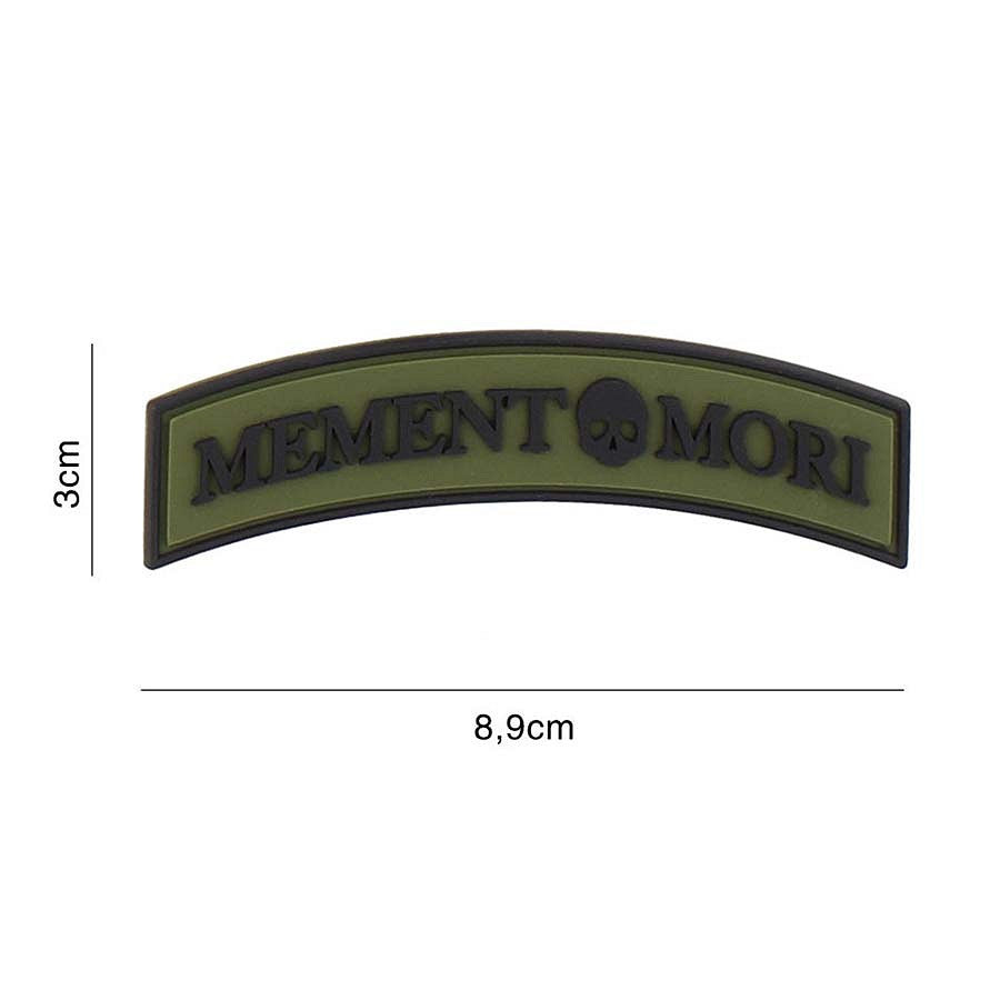 Patch 3D PVC Memento Mori Verde - Semnul Tău de Forță și Reflexie
