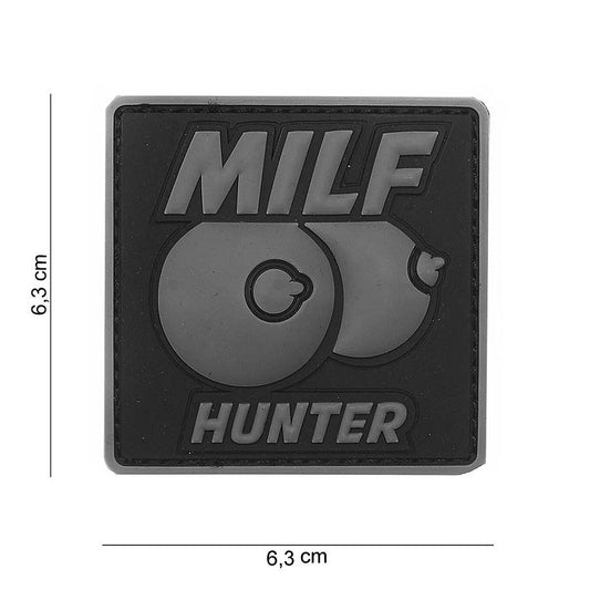 Patch 3D PVC Milf Hunter Gri - Afirmă-ți Atitudinea Unică
