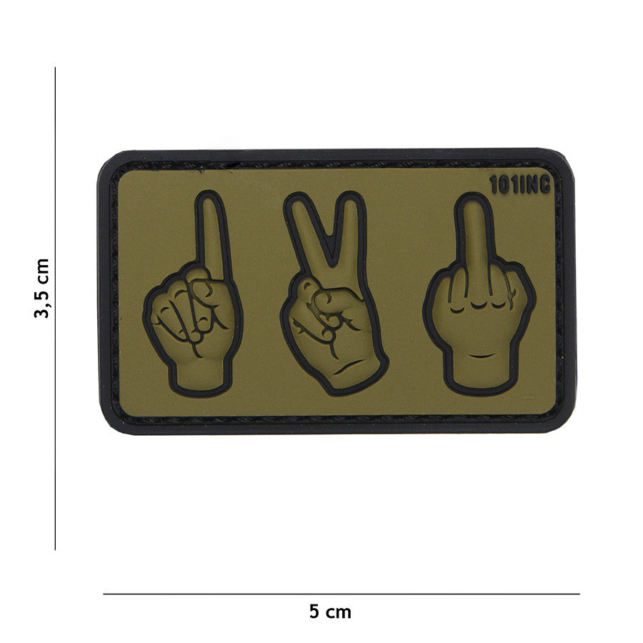 Patch 3D PVC One, Two, Fuck You - Mesajul Tău, Atitudinea Ta de Fier