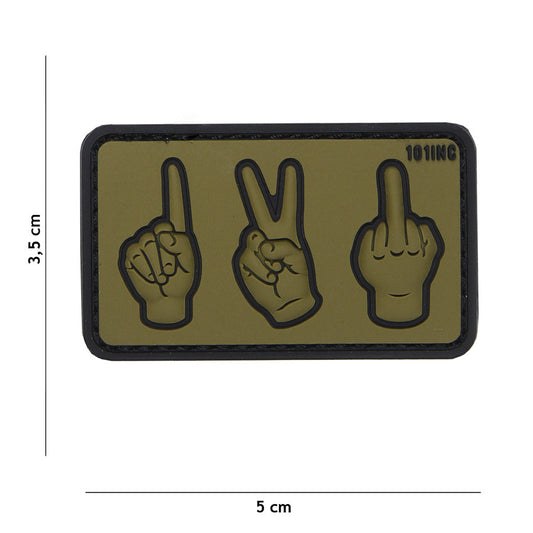 Patch 3D PVC One, Two, Fuck You - Mesajul Tău, Atitudinea Ta de Fier