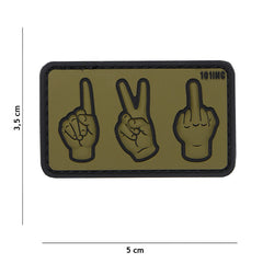 Patch 3D PVC One, Two, Fuck You - Mesajul Tău, Atitudinea Ta de Fier
