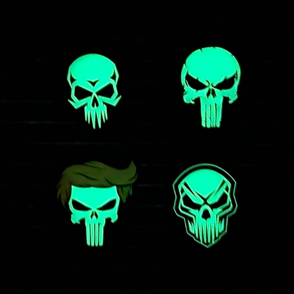 Patch 3D PVC Psycho Skull Glow - Identitate Nocturnă Fără Compromis