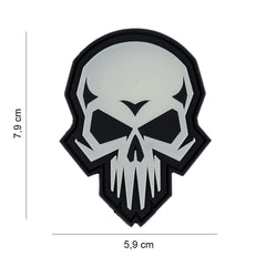 Patch 3D PVC Psycho Skull Glow - Identitate Nocturnă Fără Compromis