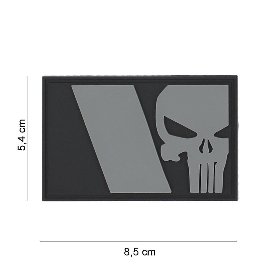 Patch 3D PVC Punisher Franse Vlag Grijs - Afirmă-ți Atitudinea