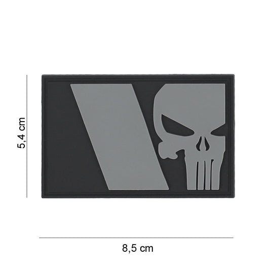 Patch 3D PVC Punisher Franse Vlag Grijs - Afirmă-ți Atitudinea