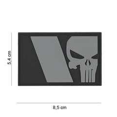 Patch 3D PVC Punisher Franse Vlag Grijs - Afirmă-ți Atitudinea