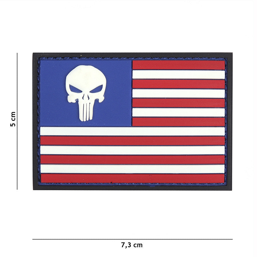 Patch 3D PVC Punisher USA Vlag - Afirmă-ți Prezența