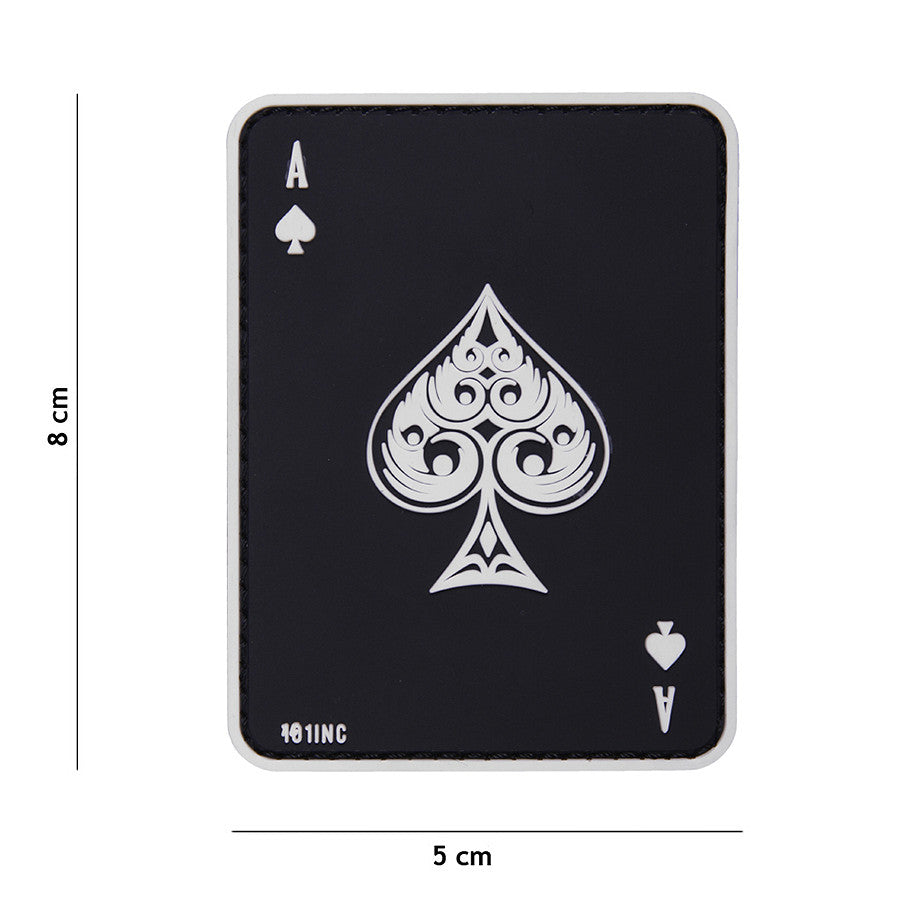 Patch 3D PVC Schoppen Aas Negru - Simbolul Autorității Supreme