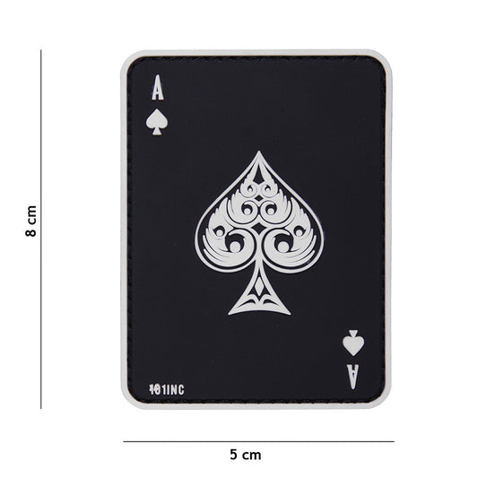 Patch 3D PVC Schoppen Aas Negru - Simbolul Autorității Supreme