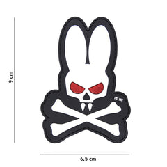 Patch 3D PVC Skull Bunny Alb - Exprimă-ți Stilul Tactic Unic