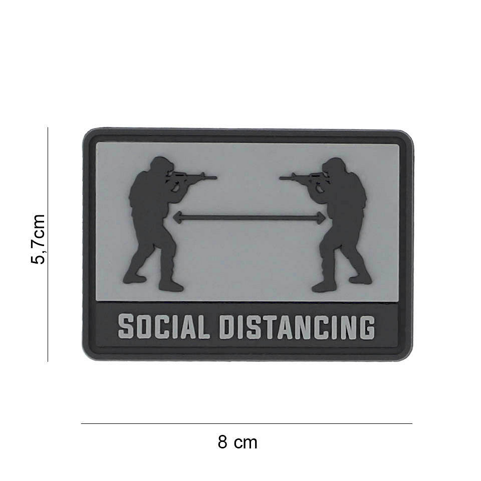 Patch 3D PVC Social Distance Grijs - Semnalizare Clară, Fără Efort