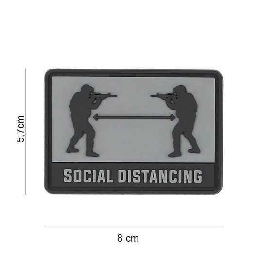Patch 3D PVC Social Distance Grijs - Semnalizare Clară, Fără Efort