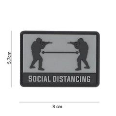 Patch 3D PVC Social Distance Grijs - Semnalizare Clară, Fără Efort