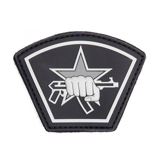 Patch 3D PVC "Steaua Rusă Pumn" Negru Tactical - Personalizare Tactică Imediată